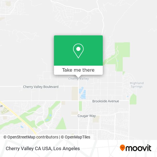 Cherry Valley CA USA map