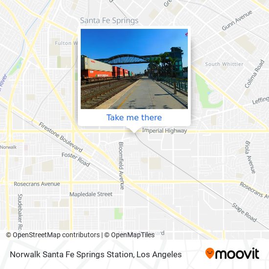 Mapa de Norwalk Santa Fe Springs Station