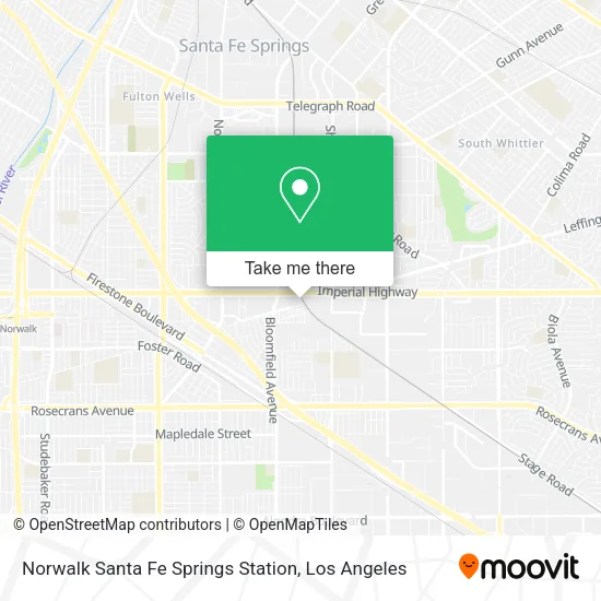 Norwalk Santa Fe Springs Station map