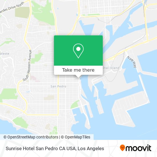 Mapa de Sunrise Hotel San Pedro CA USA