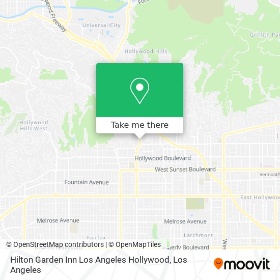 Hilton Garden Inn Los Angeles Hollywood map