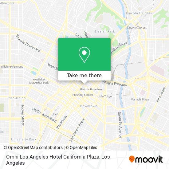 Omni Los Angeles Hotel California Plaza map