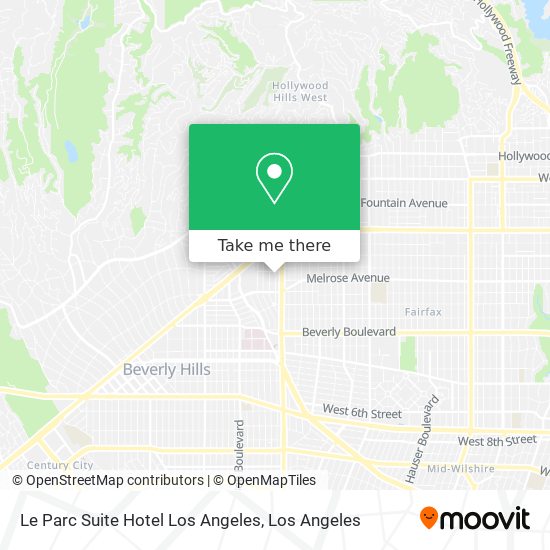 Le Parc Suite Hotel Los Angeles map
