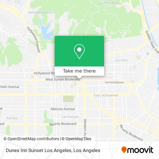 Dunes Inn Sunset Los Angeles map