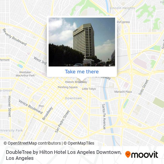 Mapa de DoubleTree by Hilton Hotel Los Angeles Downtown