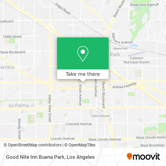 Mapa de Good Nite Inn Buena Park