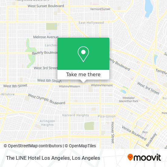 Mapa de The LINE Hotel Los Angeles