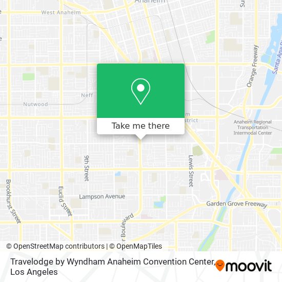 Mapa de Travelodge by Wyndham Anaheim Convention Center