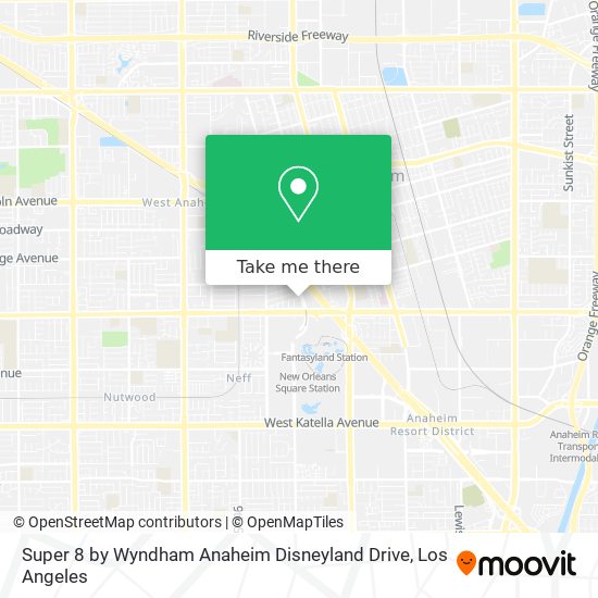 Mapa de Super 8 by Wyndham Anaheim Disneyland Drive