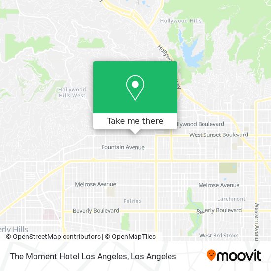 The Moment Hotel Los Angeles map