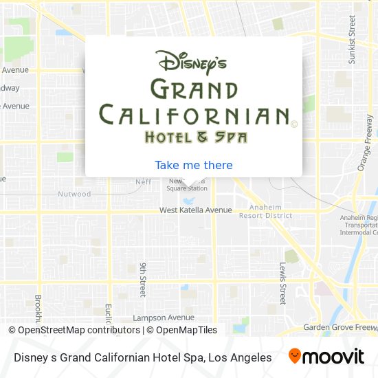 Mapa de Disney s Grand Californian Hotel Spa