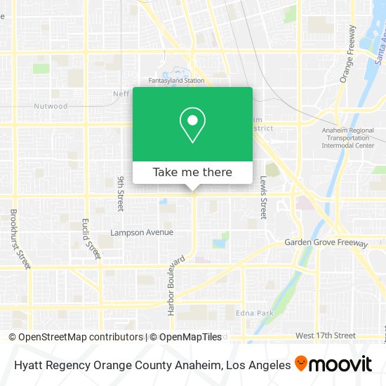 Hyatt Regency Orange County Anaheim map