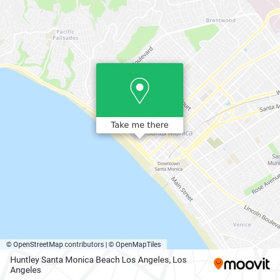 Mapa de Huntley Santa Monica Beach Los Angeles