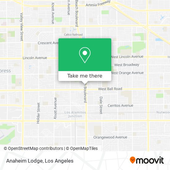 Anaheim Lodge map