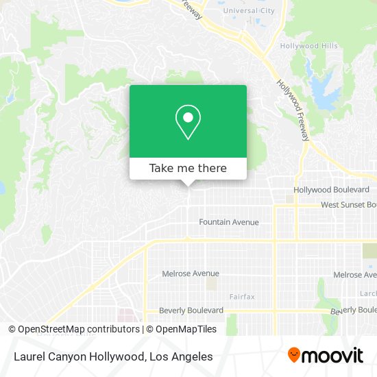 Laurel Canyon Hollywood map