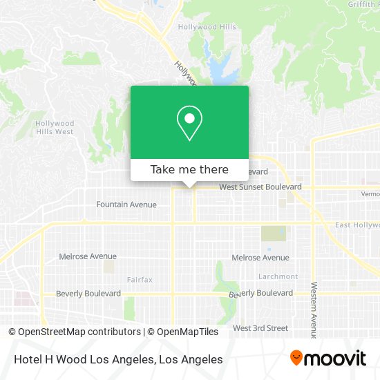 Mapa de Hotel H Wood Los Angeles