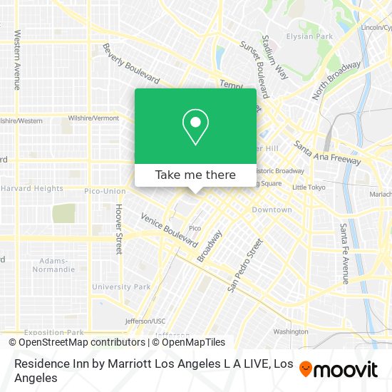 Residence Inn by Marriott Los Angeles L A LIVE map