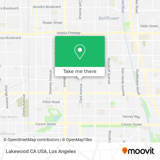 Mapa de Lakewood CA USA