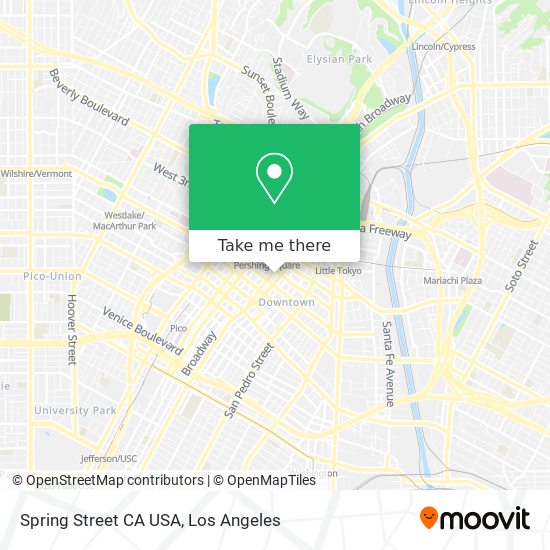 Spring Street CA USA map