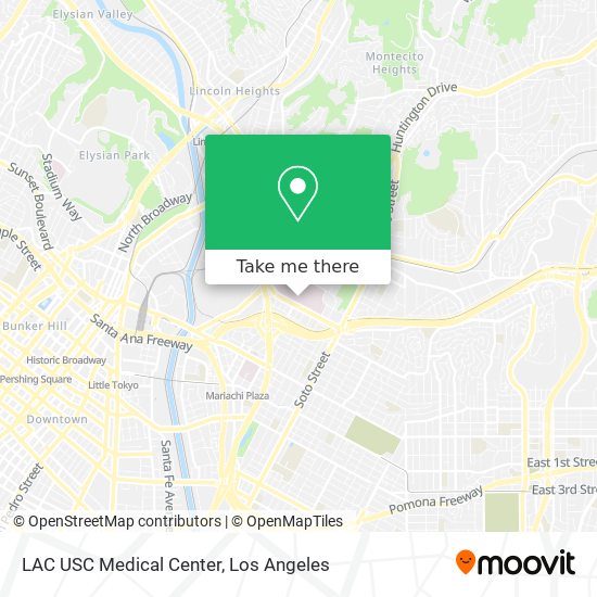 LAC USC Medical Center map