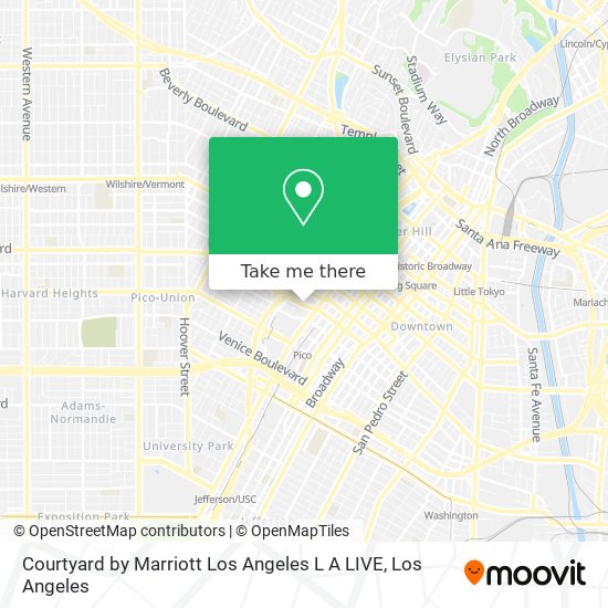 Courtyard by Marriott Los Angeles L A LIVE map