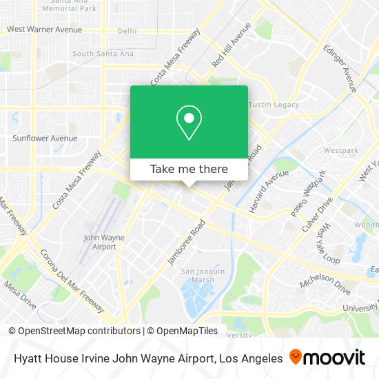 Mapa de Hyatt House Irvine John Wayne Airport