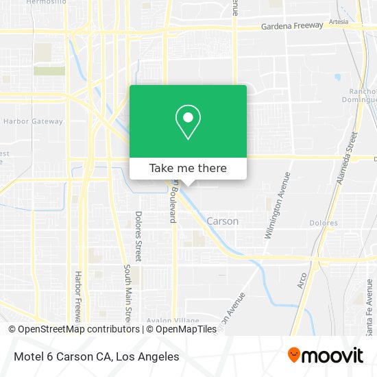 Motel 6 Carson CA map
