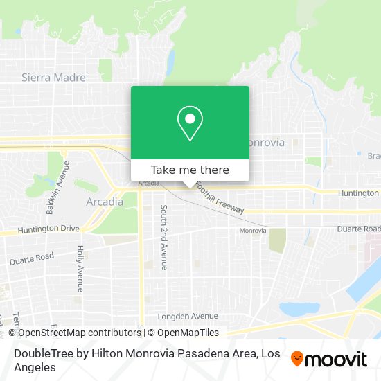 DoubleTree by Hilton Monrovia Pasadena Area map