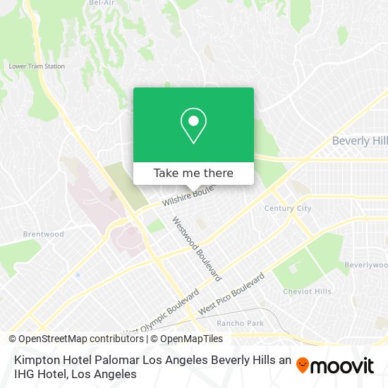 Kimpton Hotel Palomar Los Angeles Beverly Hills an IHG Hotel map