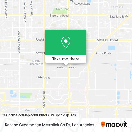 Rancho Cucamonga Metrolink Sb Fs map