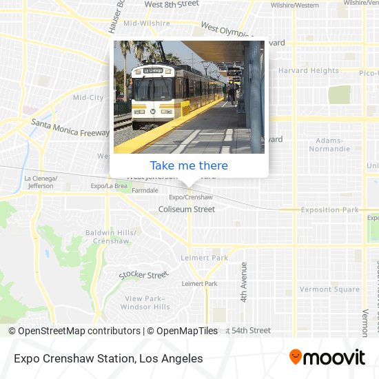 Mapa de Expo Crenshaw Station