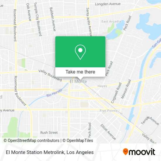 Mapa de El Monte Station Metrolink