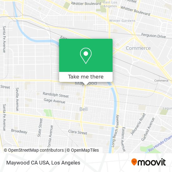 Maywood CA USA map