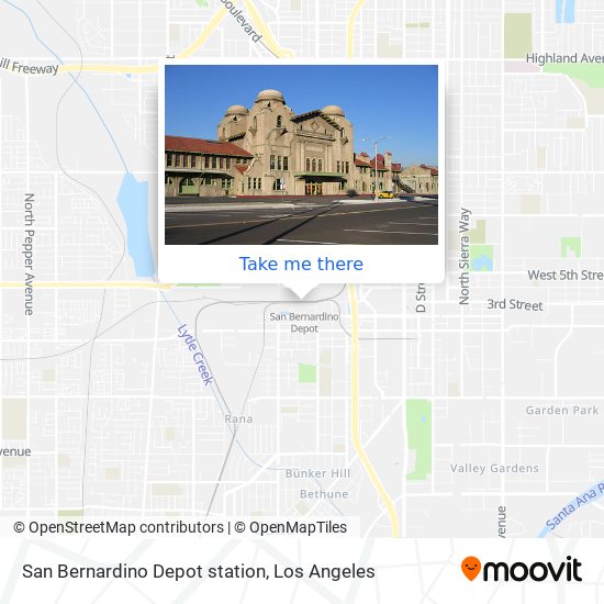 San Bernardino Depot station map