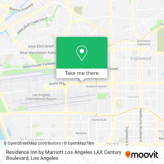 Residence Inn by Marriott Los Angeles LAX Century Boulevard map
