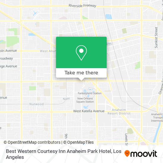 Best Western Courtesy Inn Anaheim Park Hotel map