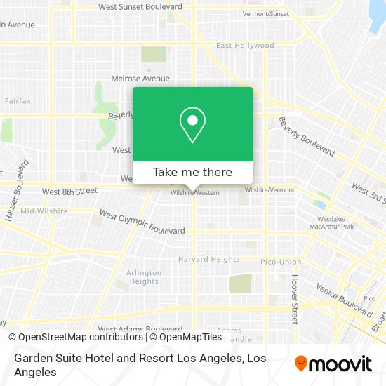 Garden Suite Hotel and Resort Los Angeles map