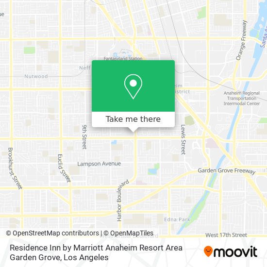Mapa de Residence Inn by Marriott Anaheim Resort Area Garden Grove