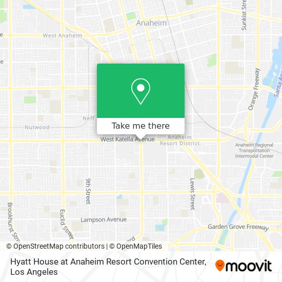 Mapa de Hyatt House at Anaheim Resort Convention Center