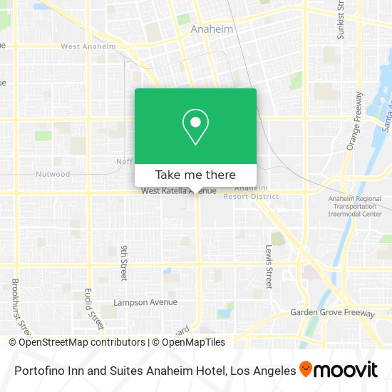 Portofino Inn and Suites Anaheim Hotel map