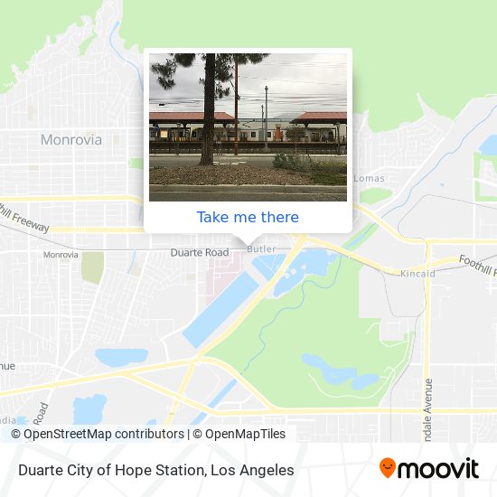 Duarte City of Hope Station map