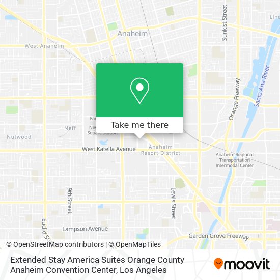 Extended Stay America Suites Orange County Anaheim Convention Center map