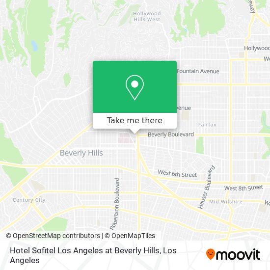 Hotel Sofitel Los Angeles at Beverly Hills map