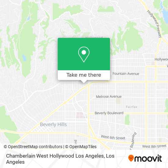 Chamberlain West Hollywood Los Angeles map