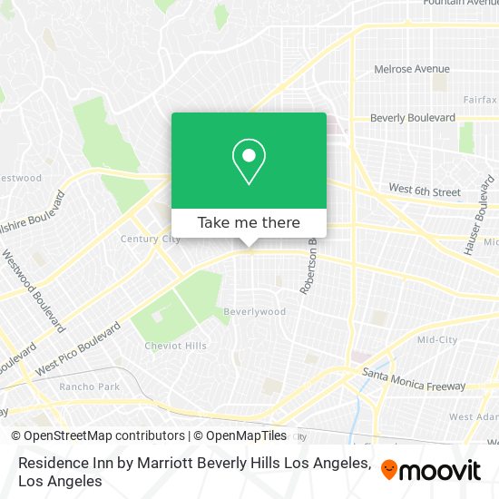 Residence Inn by Marriott Beverly Hills Los Angeles map