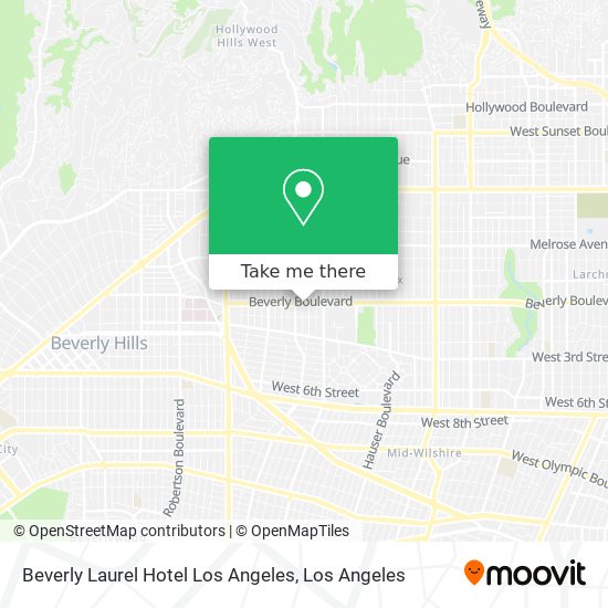 Mapa de Beverly Laurel Hotel Los Angeles