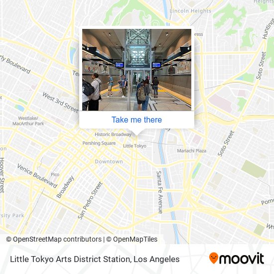 Little Tokyo Arts District Station map