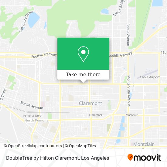 DoubleTree by Hilton Claremont map