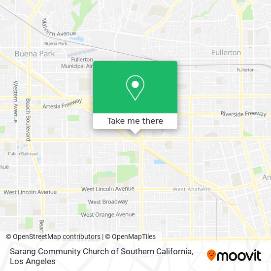 Mapa de Sarang Community Church of Southern California
