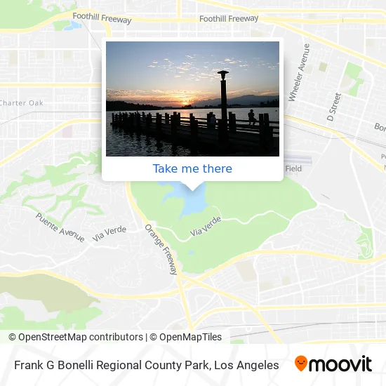 Frank G Bonelli Regional County Park map